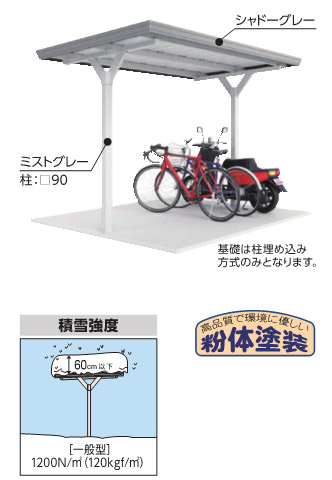 イナバ　中央柱　直線屋根 追加棟(2棟目以降) 一般型 BYX-33L
